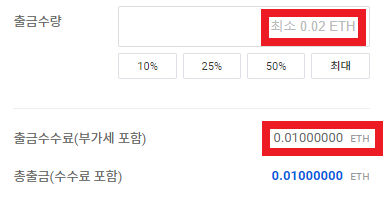 업비트최소출금개수및출금수수료