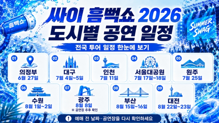 싸이 흠뻑쇼 2026 예매 성공 가이드