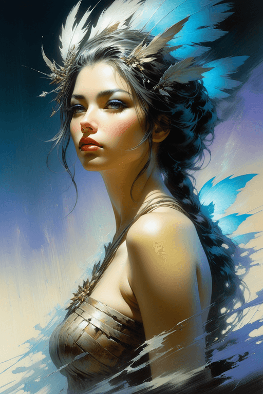 Playground AI로 생성한 그림(2) - 푸른 빛의 요정