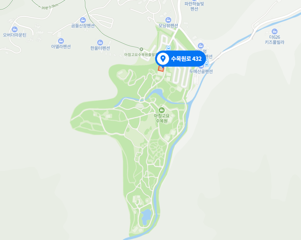 아침고요수목원 지도