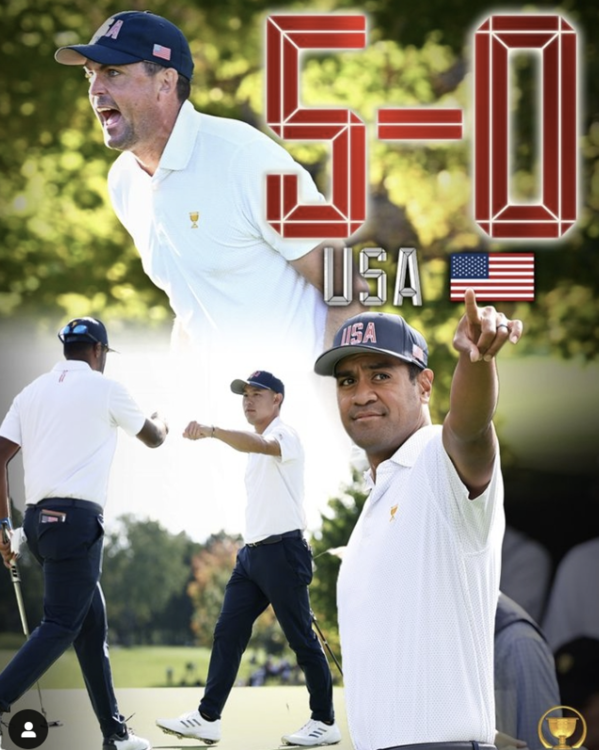 2024 PGA 프레지던츠컵 대회 첫째날 인터내셔널팀에 5:0 완승을 거둔 미국팀