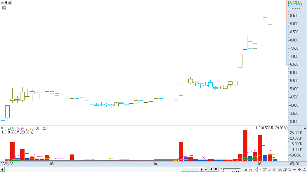 가격 차트 설정 4)