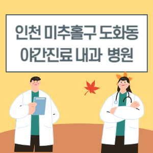 미추홀구 도화동 야간진료 내과 병원 리스트 (18시 이후 늦게까지하는 병원)
