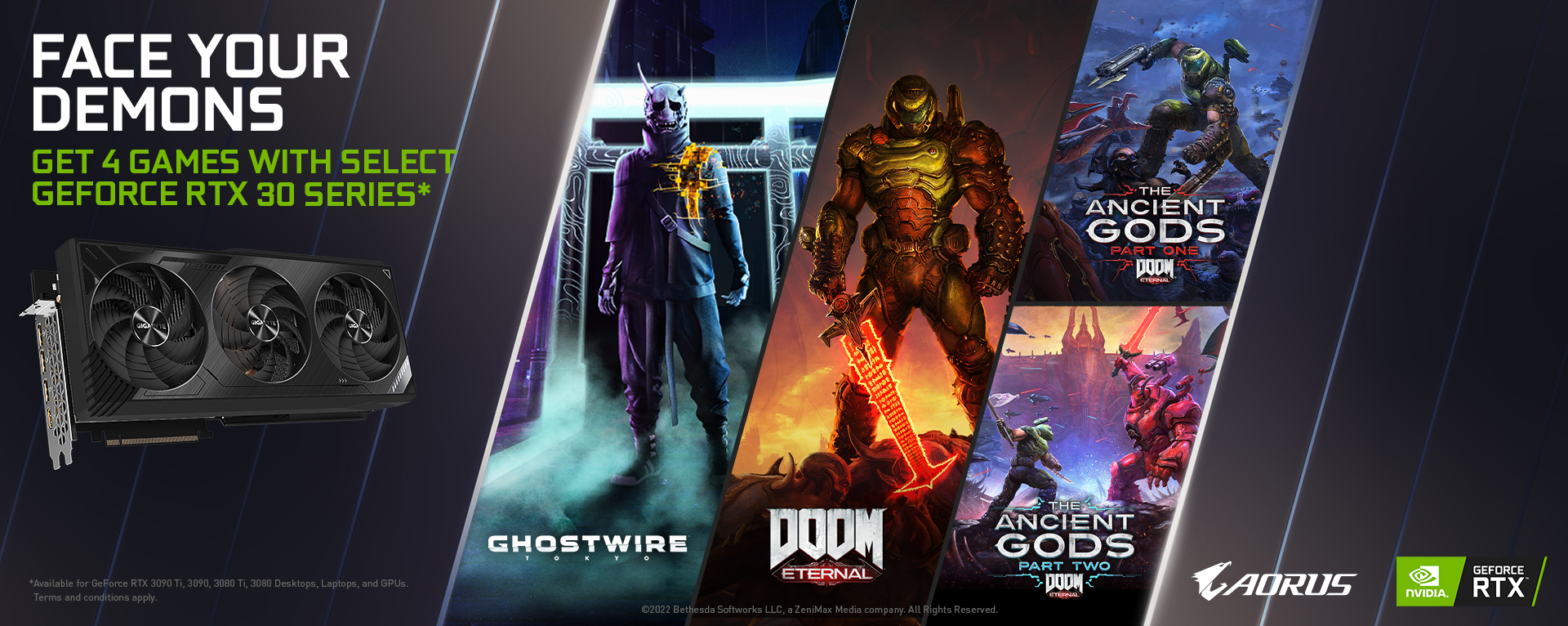 GEFORCE RTX3090Ti, RTX3090, RTX3080Ti 및 RTX3080 시리즈를 구매하고 4개의 게임을 받아가세요 8월 2일까지
