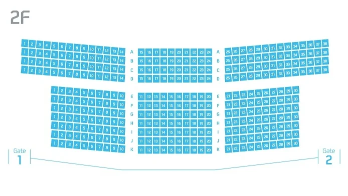 동서대학교 소향시어터 좌석배치 2층