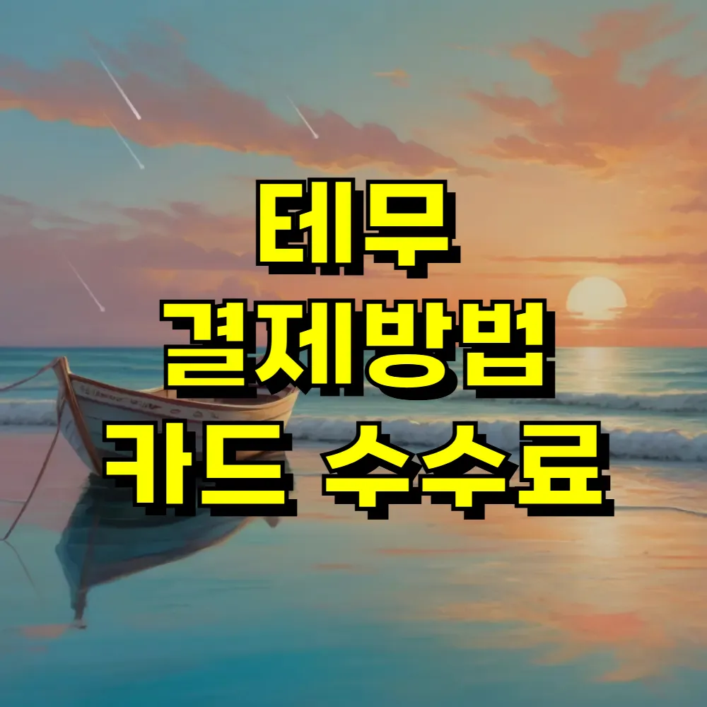 테무 결제방법 카드 수수료
