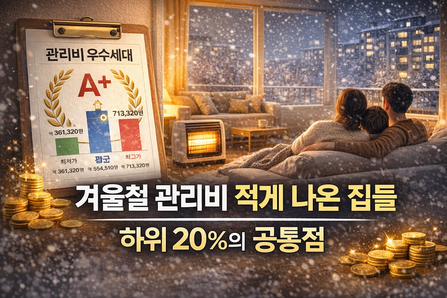 겨울철 관리비 적게 나온 집들