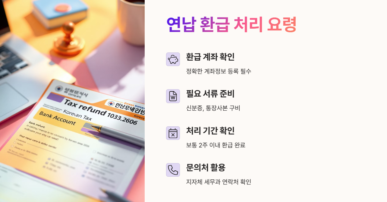 연납과 환급 처리 요령
