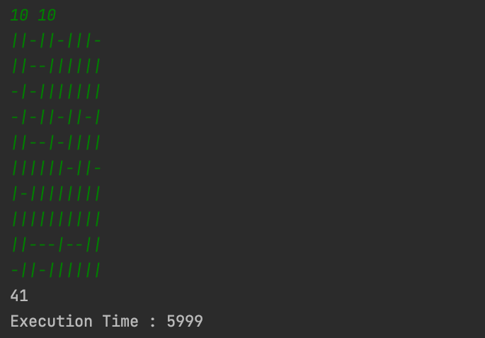 수정한 후 테스트 수행결과과 수행시간이다.