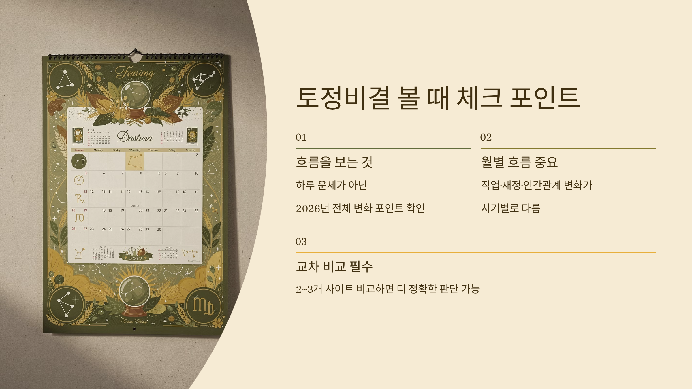 2026 토정비결 보기전 체크 포인트