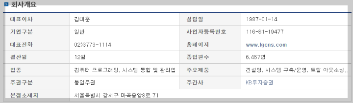 LG CNS 공모 개요