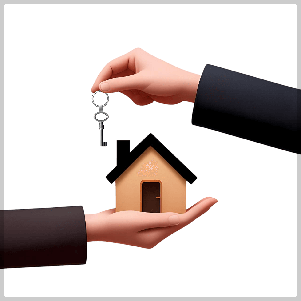 열쇠-모형집-손