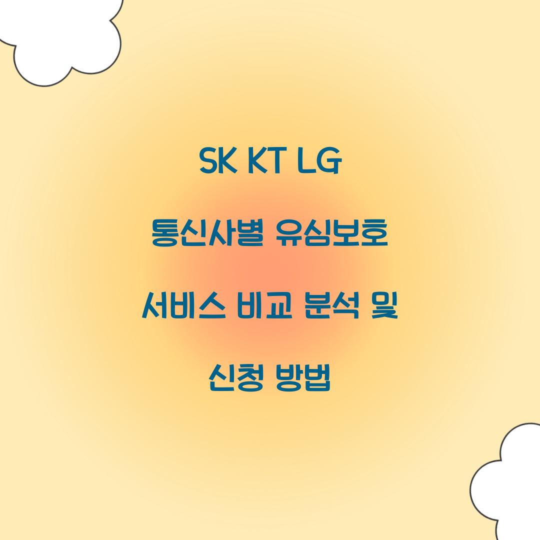 SK, KT, LG 통신사별 유심보호 서비스 비교 분석