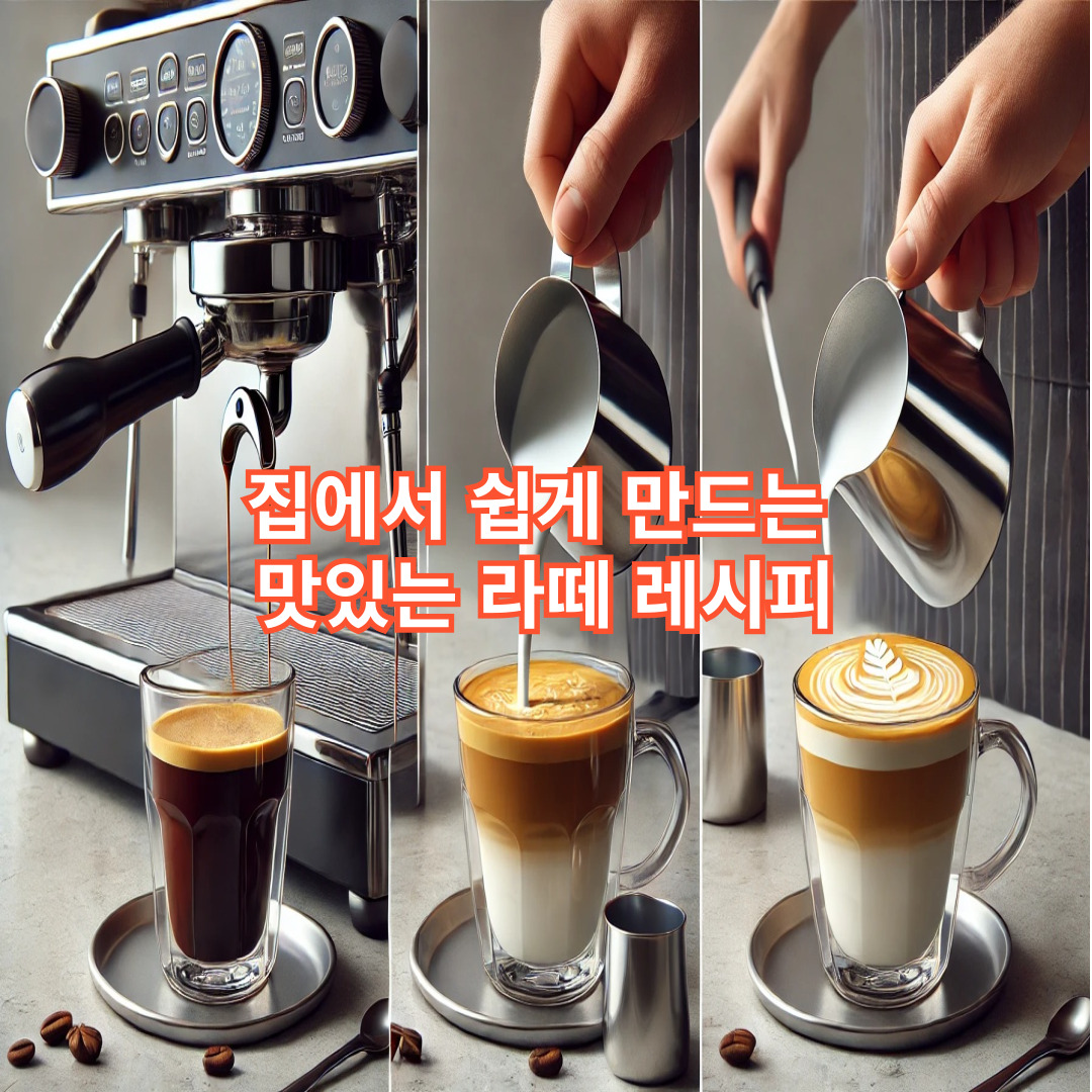 집에서 쉽게 만드는 맛있는 라떼 레시피