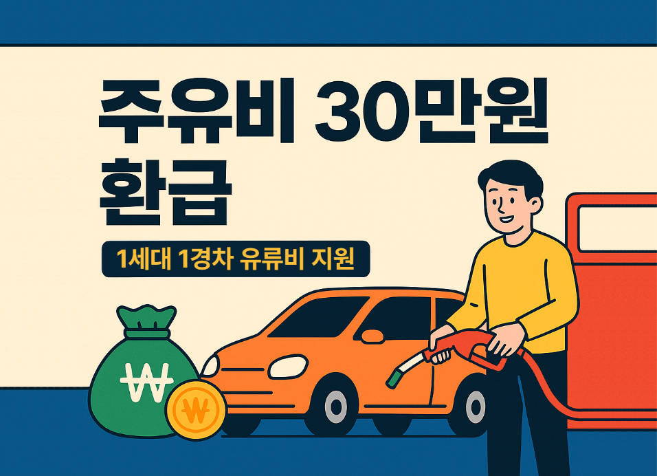 주유비 30만원 환급, 1세대 1경차 유류비 지원금 신청