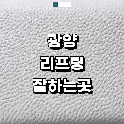 광양시 리프팅 병원