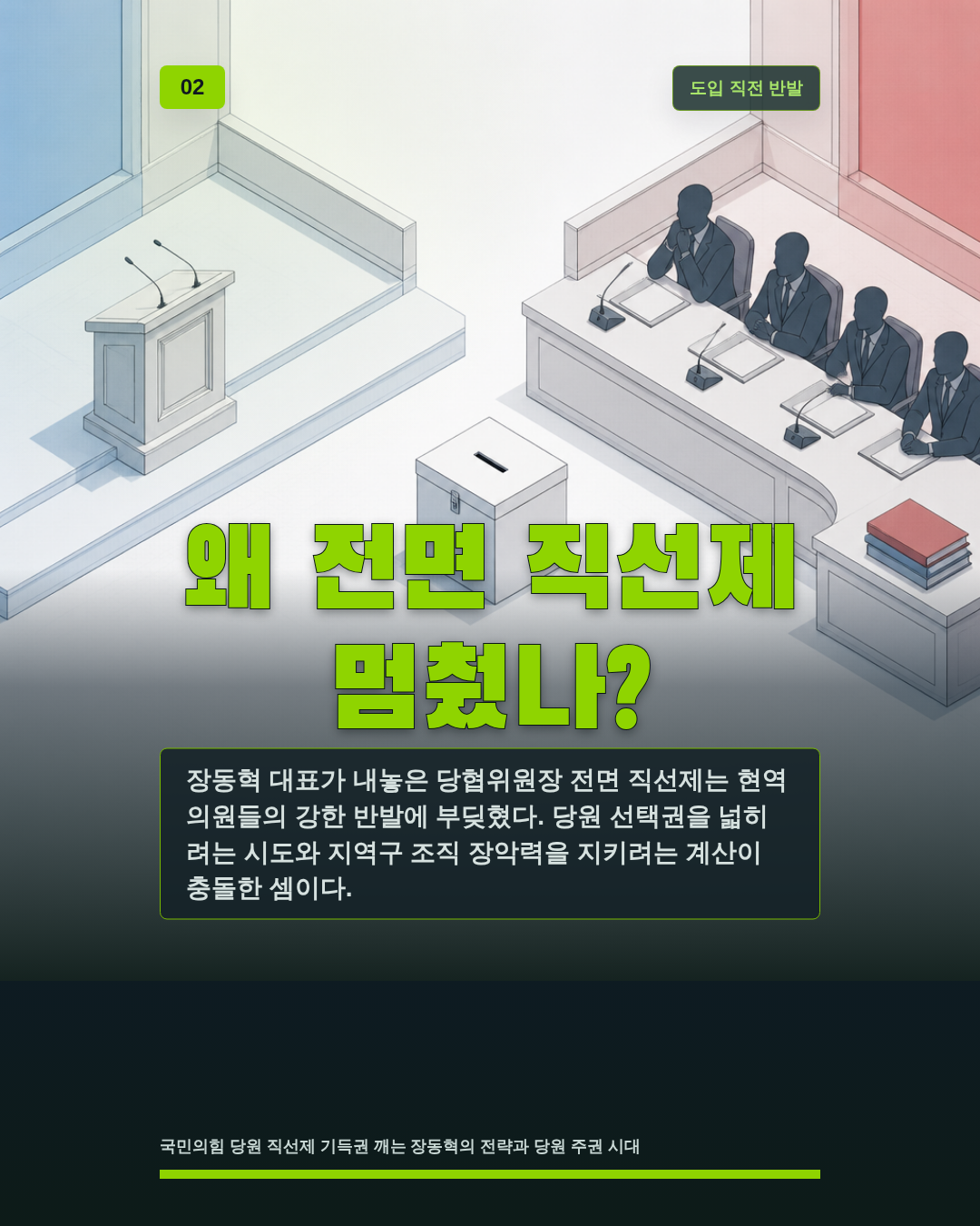 왜 전면 직선제 멈췄나?