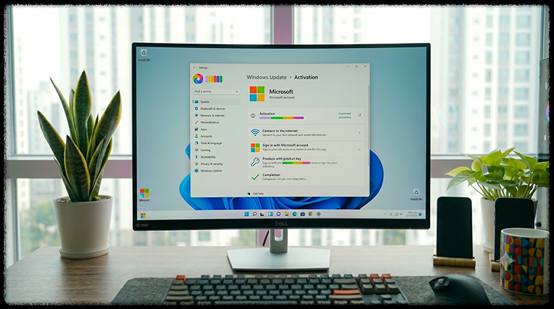 Windows 11 설정에서 정품 인증 상태를 확인하는 모습