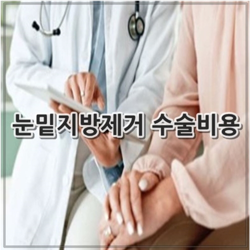 눈밑지방제거 수술비용