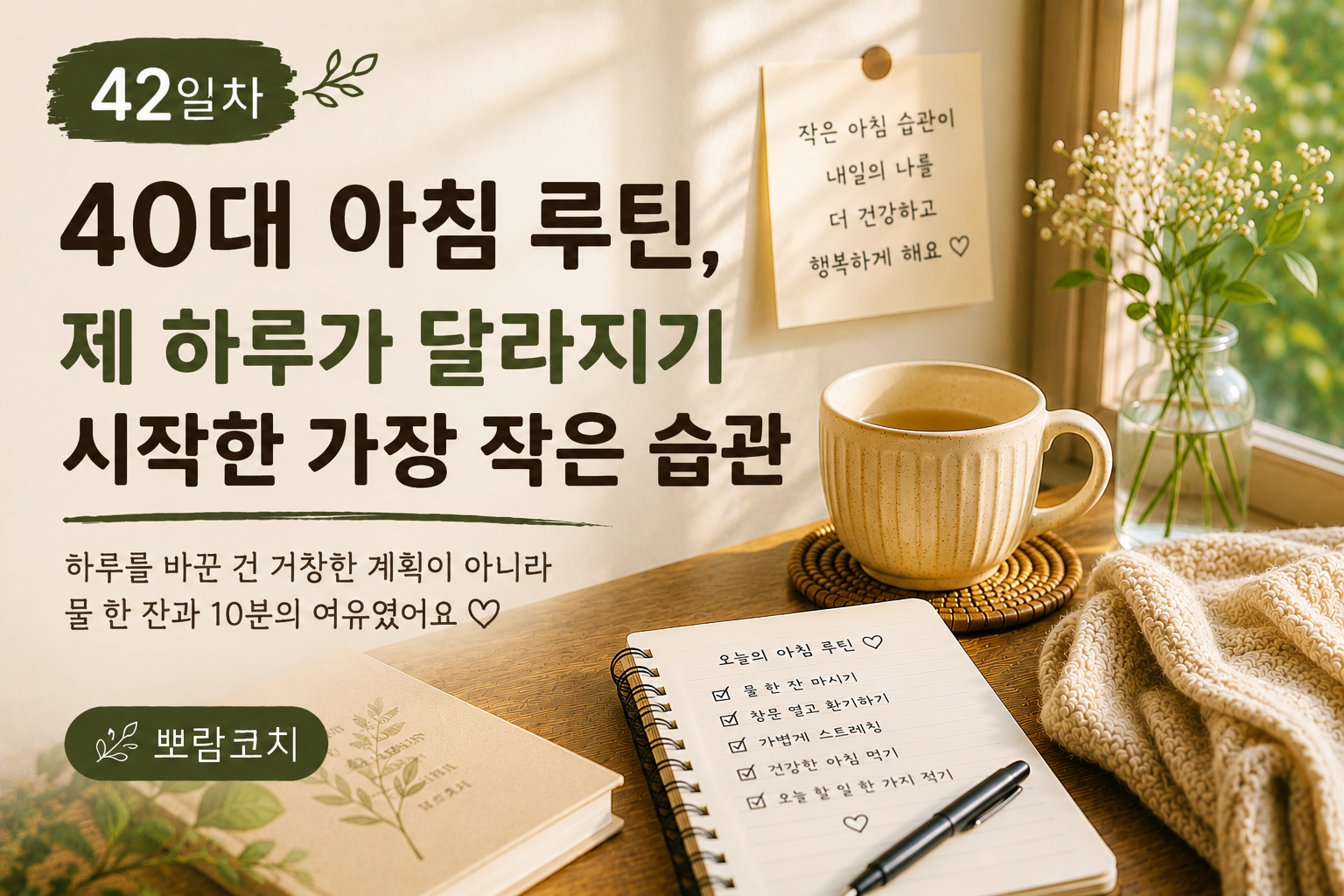 40대 아침 루틴