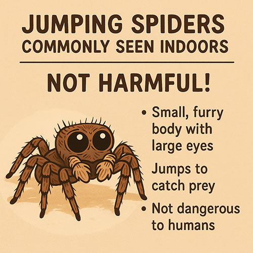 집 안에서 자주 보이는 깡충거미, 해롭지 않을까?