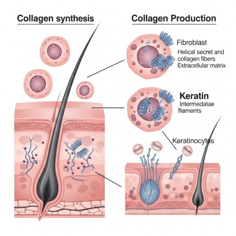 비오틴과 콜라겐이 두피와 모근 건강에 미치는 영향