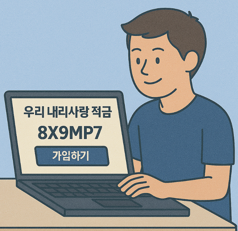 우리 내리사랑적금 8%금리 신청방법(+꿀팁)