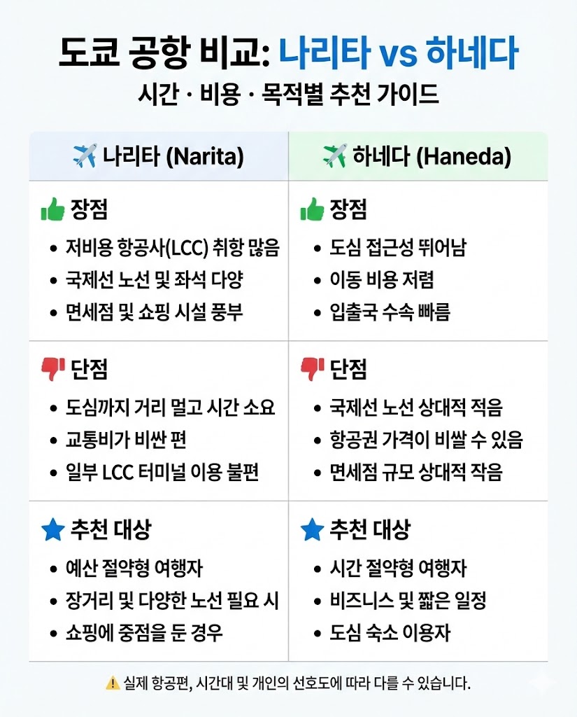나리타·하네다 공항에서 도쿄 시내 이동2026 최신
