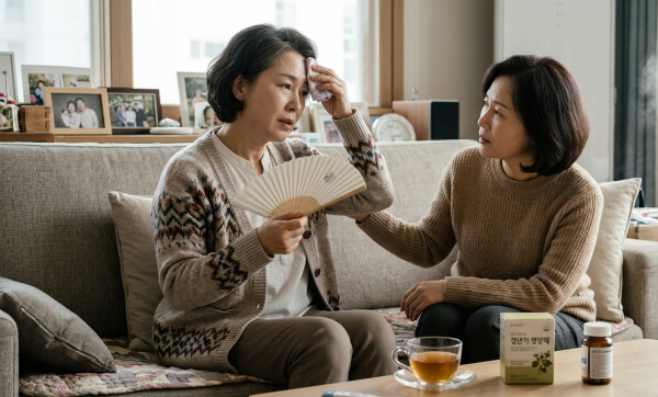 갱년기 증상이 있는 여성