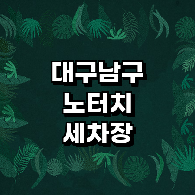 대구 남구 노터치 세차