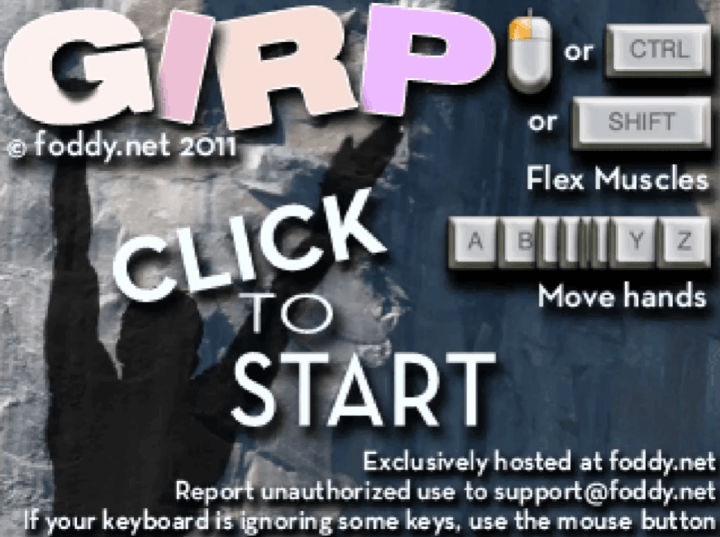 미친암벽등반-플래시게임-메인-화면