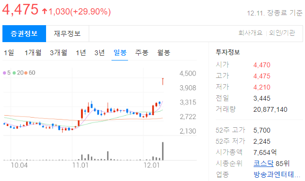 위지윅스튜디오 투자 정보