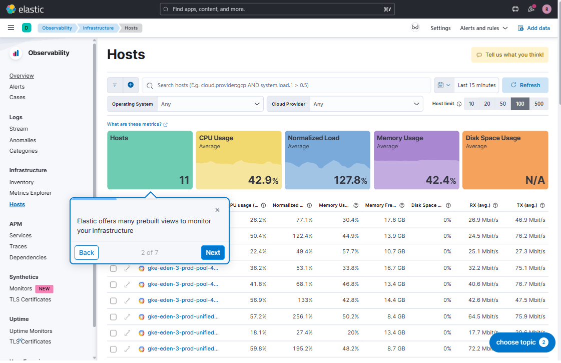 Infrastructure Monitoring
