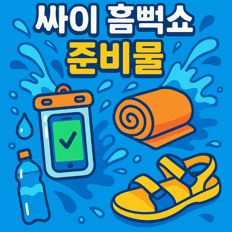 싸이 흠뻑쇼 필수 준비물 가이드