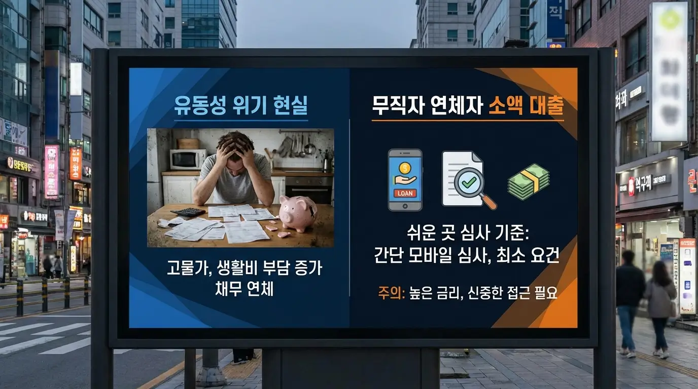 무직자 연체자 소액 대출 쉬운 곳 심사 기준 및 유동성 위기 현실
