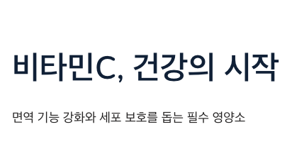 비타민C 건강의 시작