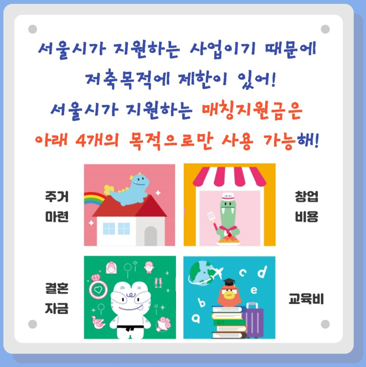 2024 서울시 희망두배 청년통장 혜택