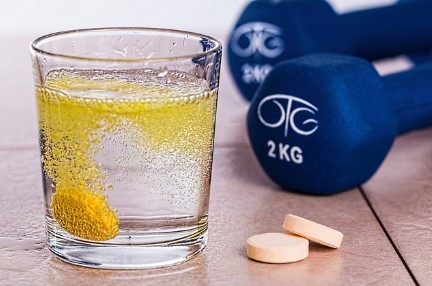 발포비타민과 아령