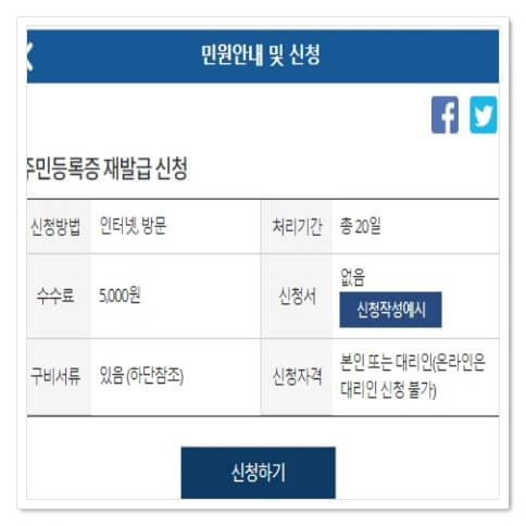 주민등록증 민원안내