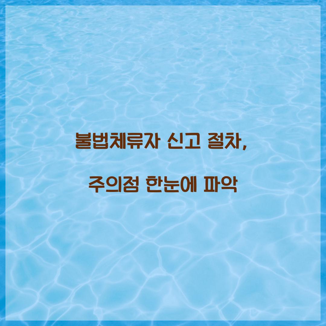 불법체류자 신고