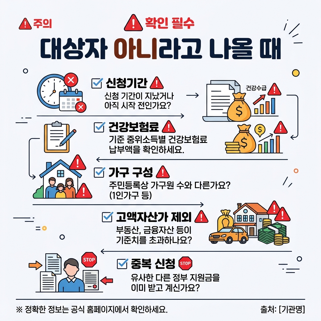 주유지원금 대상자 아닐 때 확인사항