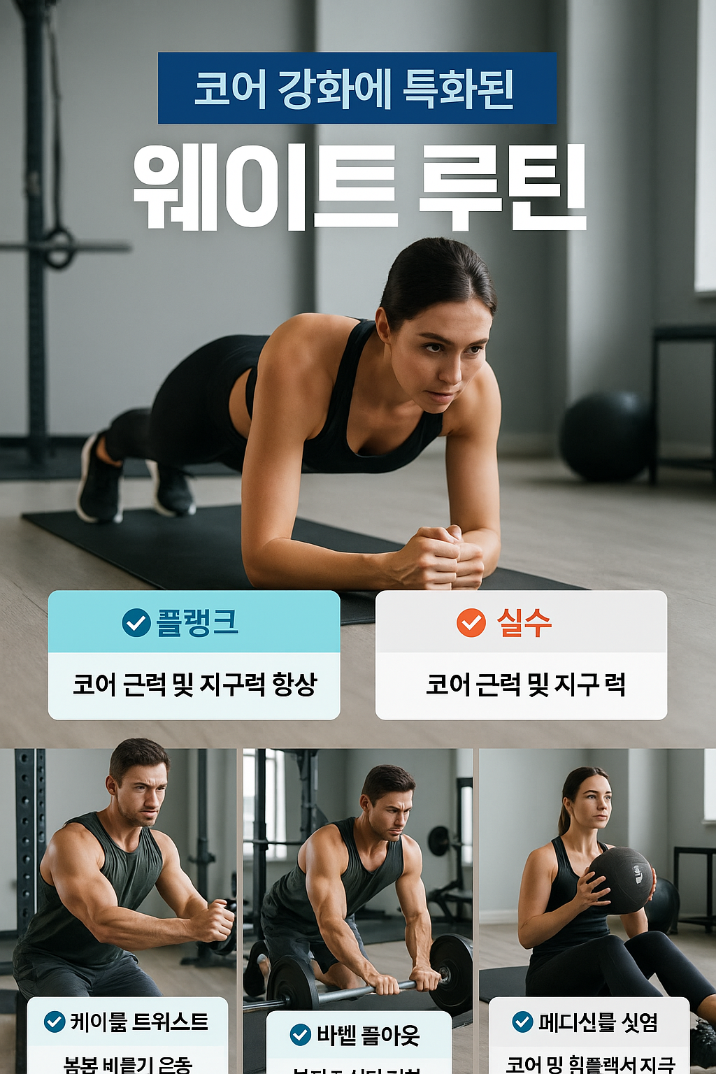 1.코어 강화에 특화된 웨이트 루틴