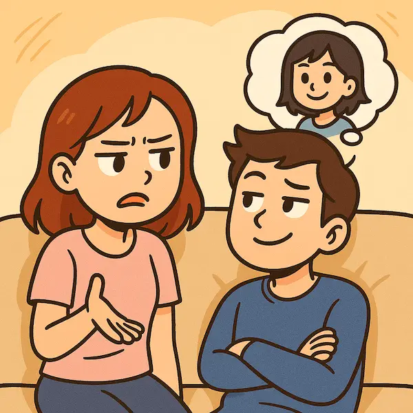 전애인과 비교하는 남자 이미지