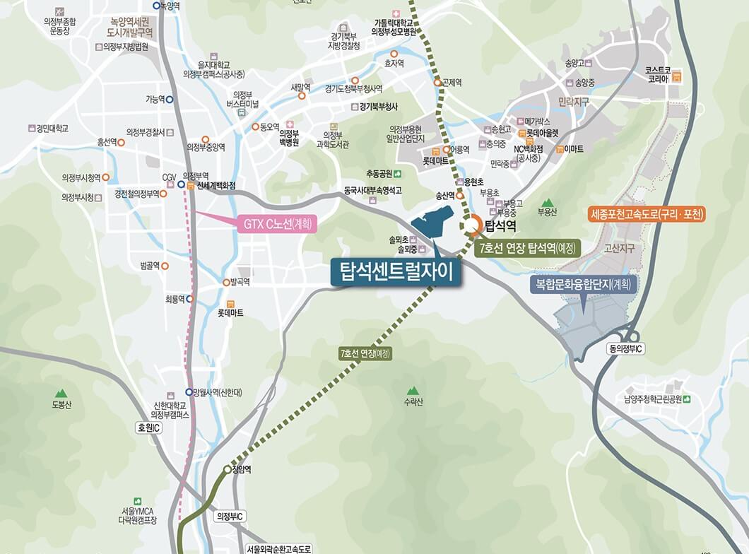 의정부 탑석센트럴자이 입지 환경