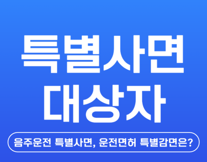 운전면허 특별사면 관련 포스터 이미지