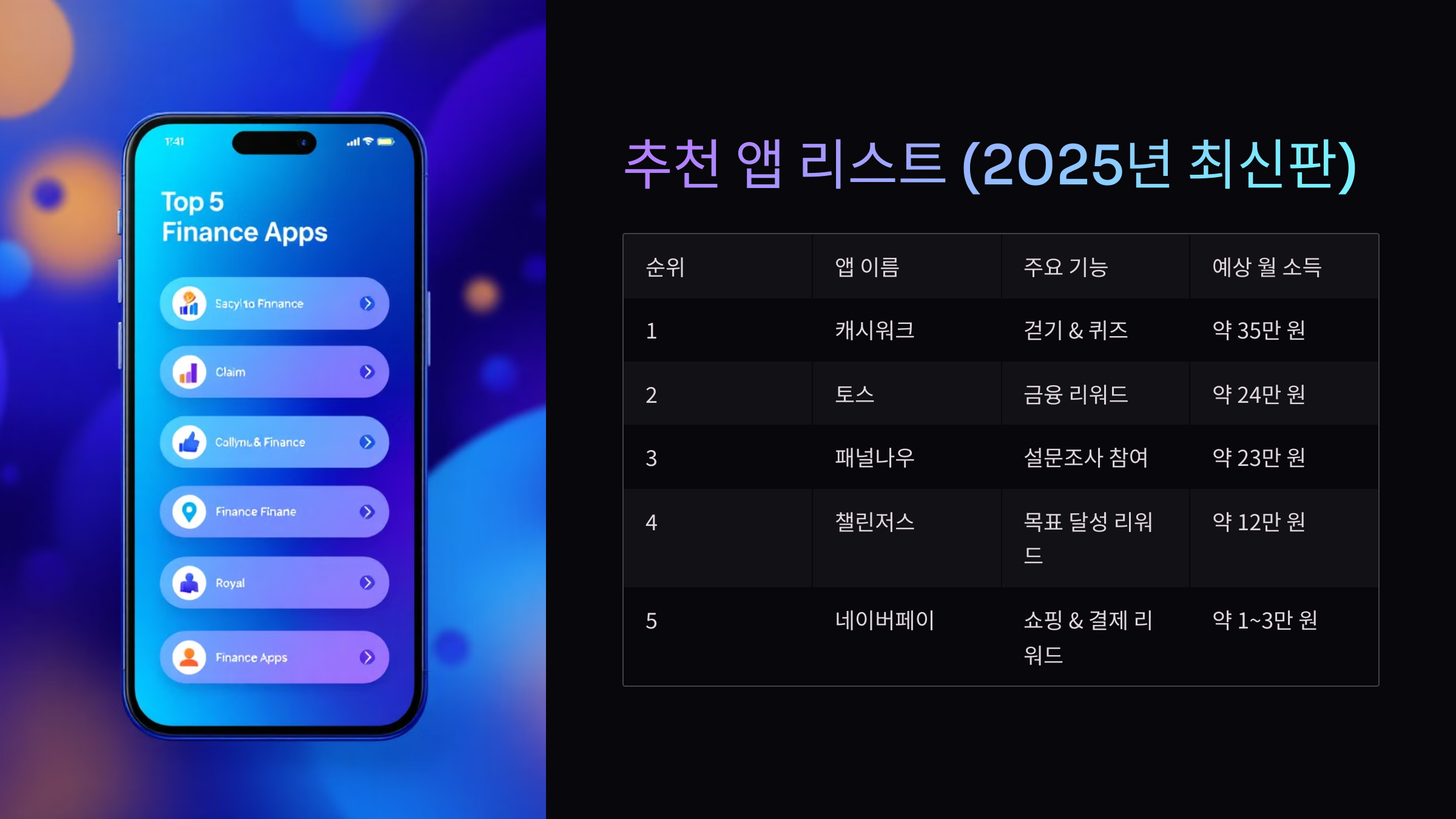 추천앱리스트