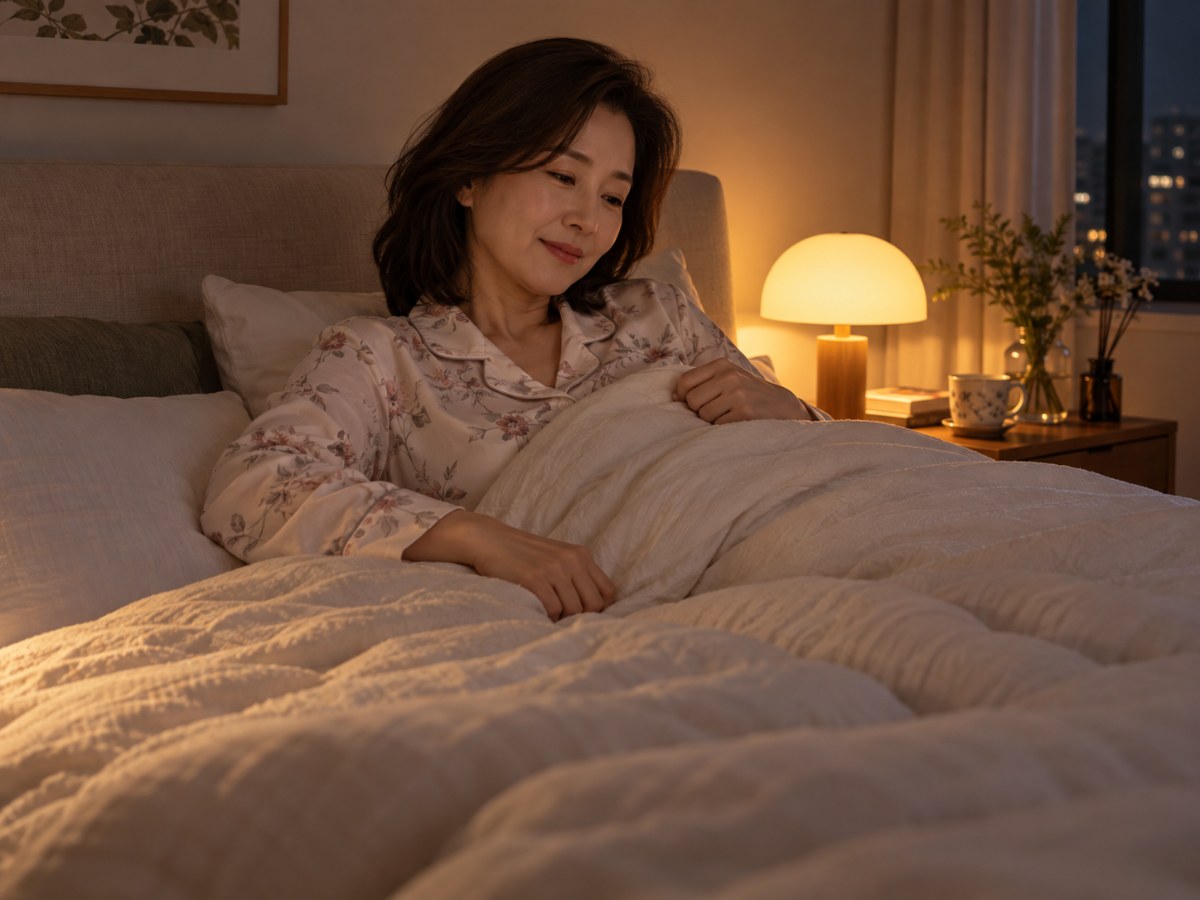 가을 공원을 산책하는 부부