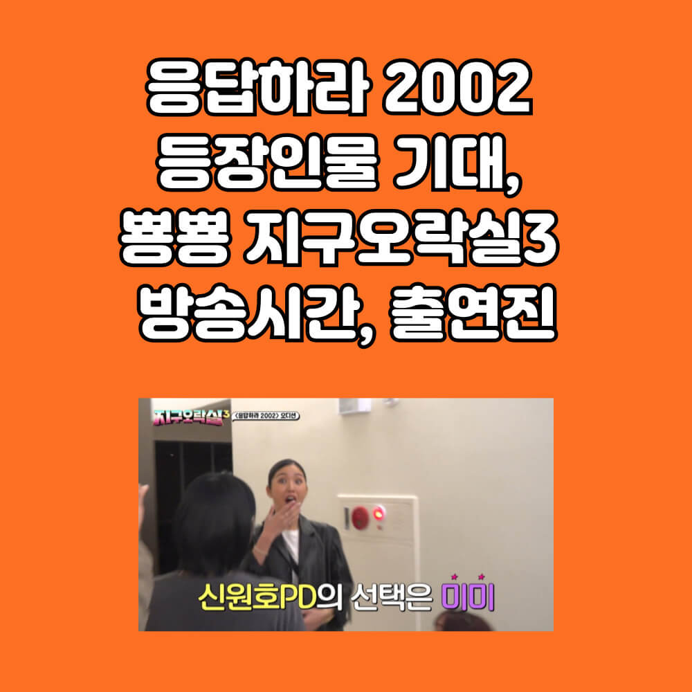 응답하라2002 오디션 티비엔 뿅뿅 지구오락실3 영상