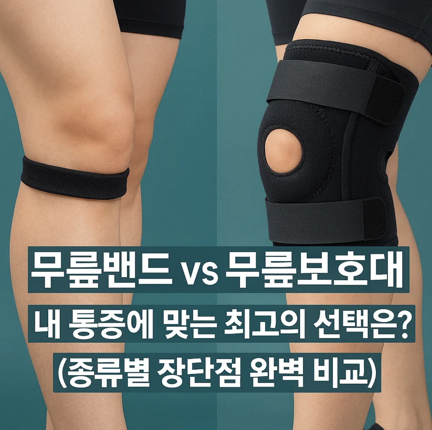 무릎밴드 vs 무릎보호대, 내 통증에 맞는 최고의 선택은? (종류별 장단점 완벽 비교)