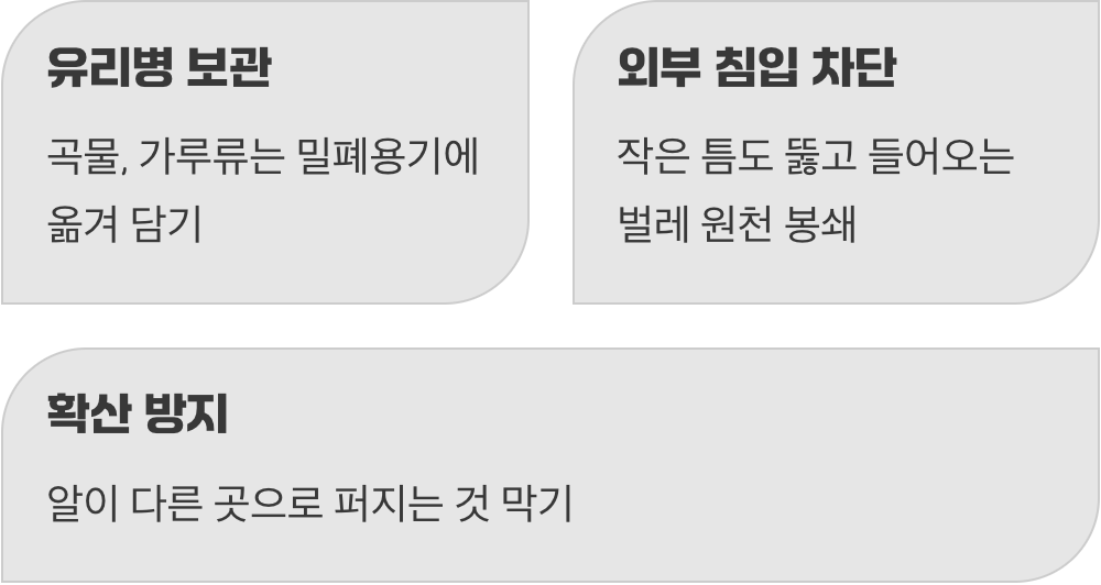 외부 침입을 막는 철벽 방어, 완벽한 밀봉